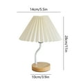 thumbnail image 3 of WNFJR LED Table Lamp with Pleated Shade, Small Table Lamp, Modern Bedside Nightstand Lamp for Bedroom, Living Room, 3 of 4