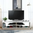 thumbnail image 2 of Aukfa Modern TV Stand for TVs up to 60" - TV Storage Cabinet for Living Room - White, 2 of 8
