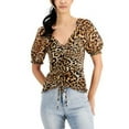 thumbnail image 2 of INC International Concepts Womens Puff Sleeve Mesh Top Caterina Cheetah S, 2 of 2