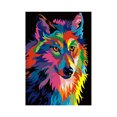 thumbnail image 1 of Diamante Pintura DIY 5D Lobo Diamante Pintura Cubo Forma Redonda Leyfeng pintura de diamantes, 1 of 7