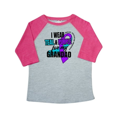 

Inktastic Suicide Prevention I Wear Teal and Purple for My Grandad Gift Toddler Boy or Toddler Girl T-Shirt