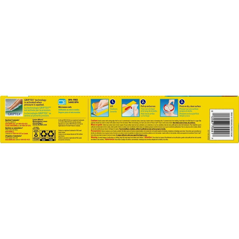 Glad Press'n Seal Plastic Food Wrap, 70 Sq. Ft. Roll, 12 Boxes/Carton  (70441) - Yahoo Shopping