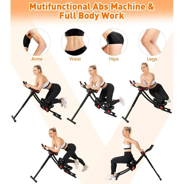 PINJAT Ab Workout Equipment Ab Machine for Women Home Gym Adjustable Core Abdominal Exercise Fitness Equipment for Full Body Shaping Foldable Waist Trainer Ab Cruncher Strength Training Walmart