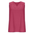 thumbnail image 5 of Duoif Womens Tank Tops V-Neck Business Tank, Cotton Linen Camisole Blouse Going Out Tops for Women Red S, 5 of 7