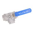 thumbnail image 1 of 3 Way Female Ball Valve, Compact 3/4 Inch NPT Ports Wide Application Female L Type Ball Valve  for Construction Sites, 1 of 7