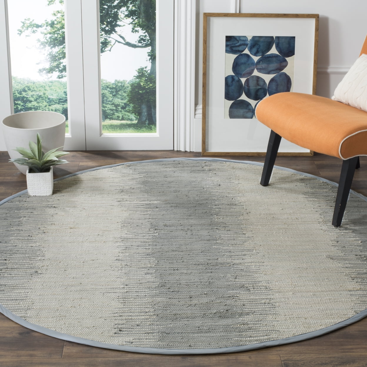 SAFAVIEH Montauk Adayln Abstract Cotton Area Rug, Grey, 5' x 8'
