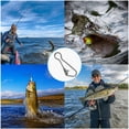 thumbnail image 6 of Uxcell 17Lbs Stainless Steel Fishing Snaps Swivels Clips Quick Change Black 150 Pack, 6 of 6