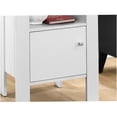 thumbnail image 4 of White Laminate Accent Table with Storage Shelf and Cabinet, Transitional End Table or Nightstand for Living Room and Bedroom, 4 of 6