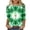 Green-C, variant on Womens St Patricks Day Shamrock Print T-Shirt 3/4 Sleeve Round Neck Loose Fit Casual Top Soft Comfortable Festival Pub Parade Wear Green