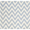 thumbnail image 2 of SAFAVIEH Cambridge Kaitlyn Zig Zag Stripes Wool Area Rug, Light Blue/Ivory, 8' x 8' Square, 2 of 7