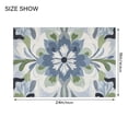 thumbnail image 4 of Yayeee Bath Rug for Bathroom Floor Non Slip Contour Fluffy Soft Absorbent Mat, 20"x24", Green Floral, 4 of 7