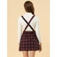 thumbnail image 5 of Falda de tirantes Allegra K a cuadros para mujer negro rojo XS, 5 of 6