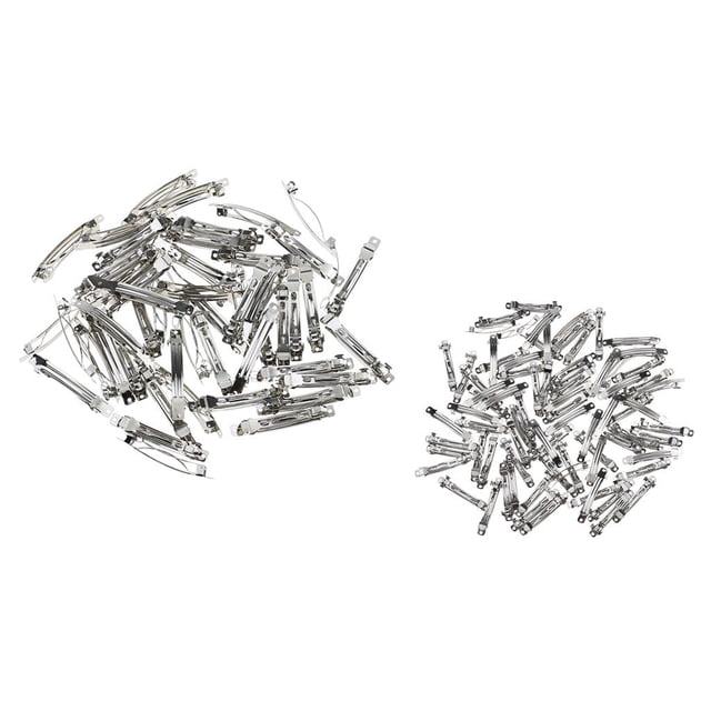 Clip De Broches Franceses De Plata 100pcs Para Lazos Para El Cabello Clip Francés De Metal 58 / 78mm Salvador Hair Barrette Women