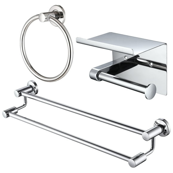 Aquaterior Bathroom Hardware Kit Tissue Holder Towel Bar Ring Stainless Steel Aquaterior Modern