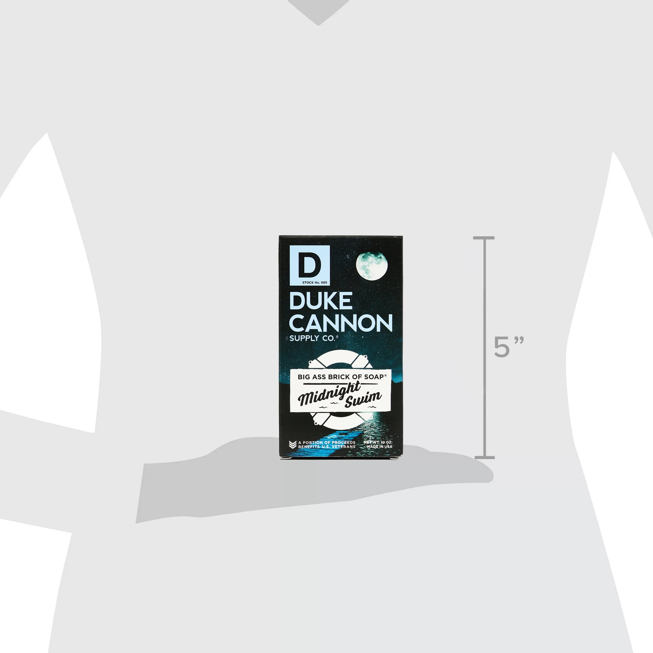 Duke Cannon Big Ass Brick of Soap® for Men, Midnight Swim, 10 oz Bar Soap