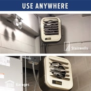 Fan Forced Electric Unit Heater, Wall & Ceiling, 1 or 3 Phase, 208/240VAC, 7.5kW/10kW, 21-3/4 in H