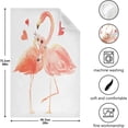 thumbnail image 3 of Cute Flamingos in Love Dish Towels Set of 6, Pink Birds Hearts Washable Tea Towels Dishcloths Lint-Free 18x28 Inch Fast Drying for Home Kitchen Clean, 3 of 5