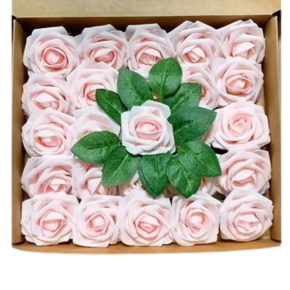 WNEXOPE 25Pcs Rose Artificial Flowers - Realistic Foam Faux Roses for Weddings, Bridal Showers, Home Décor, and Floral Arrangements - Perfect for Valentine’s Day and Special Occasions