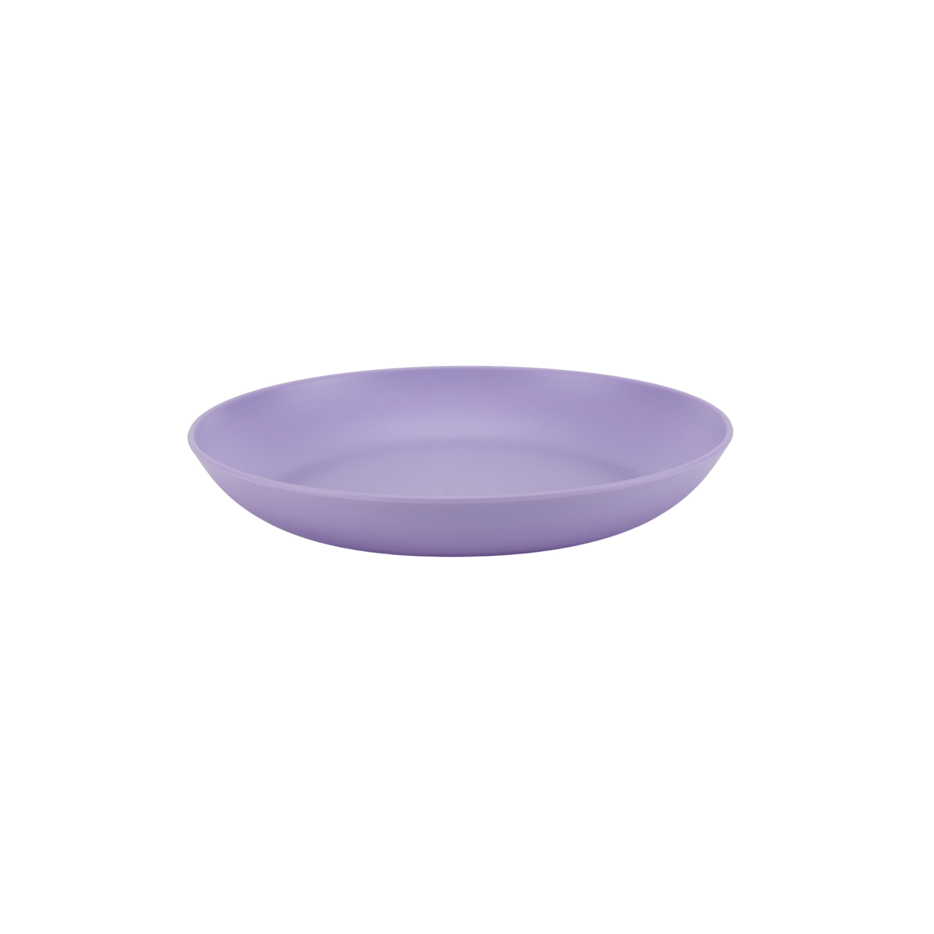 (6 pack) Your Zone Purple Plastic Round Plate