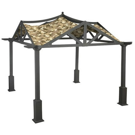 Garden Camouflage Garden Winds Replacement Canopy Top Cover for the Garden Treasures 10 x 10 Pergola -Standard 350 - Camo Sand ()
