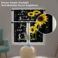 thumbnail image 6 of Sunflower Kitchen Curtains Summer Bees Window Curtains Valance and Tier Set of 3, Watercolor Sunshine Rod Pocket Short Tier Curtain, Black Small Kitchen Decor 54" x 24", 6 of 6