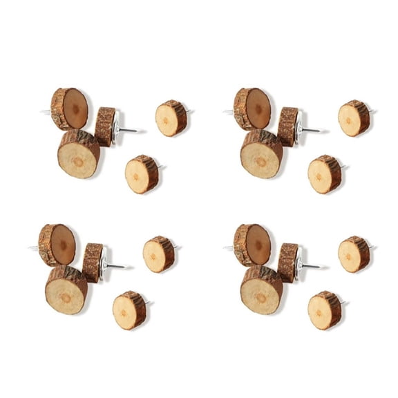 20/40/60 Pcs Pine Chip Push Pins Decorative Pushpins Thumb Tacks Poster Pins Message Board Tacks for Notice Board Map