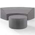 thumbnail image 3 of Bowery Hill 2 Piece Patio Vinyl Sectional Sofa Cover Set in Gray, 3 of 8