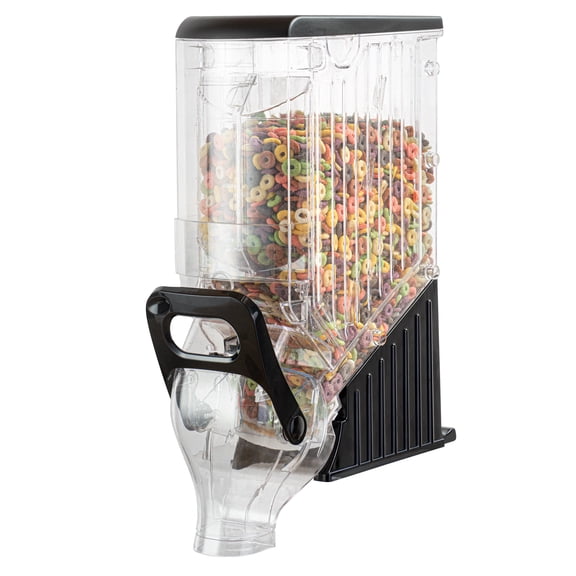 Met Lux 5 Gal Black Plastic Cereal Dispenser - with Stand - 28" x 13" x 6" - 1 count box