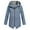 Blue, variant on Women's Waterproof Raincoat Outdoor Hiking Women Lined Rain Jacket Lightweight Jackets Trench Coats Plus Size Hooded Windproof Loose Coat Tops With Pocket