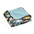 thumbnail image 4 of Lush Decor Sydney Floral Cotton Reversible Throw, 60x50, Black/Blue, Single, 4 of 7