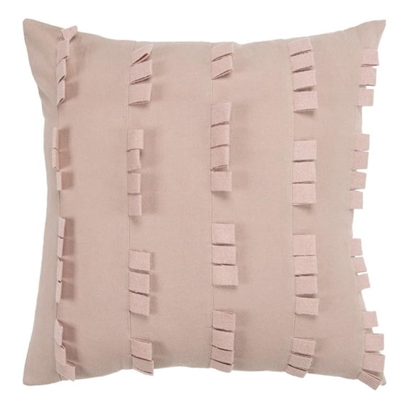 Donny Osmond Stripe 20" x 20" Cotton Canvas Pillow Cover in Blush