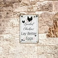 thumbnail image 6 of NOETE Chicken Coop Metal Tin Signs 8x12 Inch Funny Farmhouse Metal Sign "Spoiled Chickens Lay Better Eggs" Rustic Chicken Coop Signs for Outdoor, Home, Wall Decor, 6 of 8