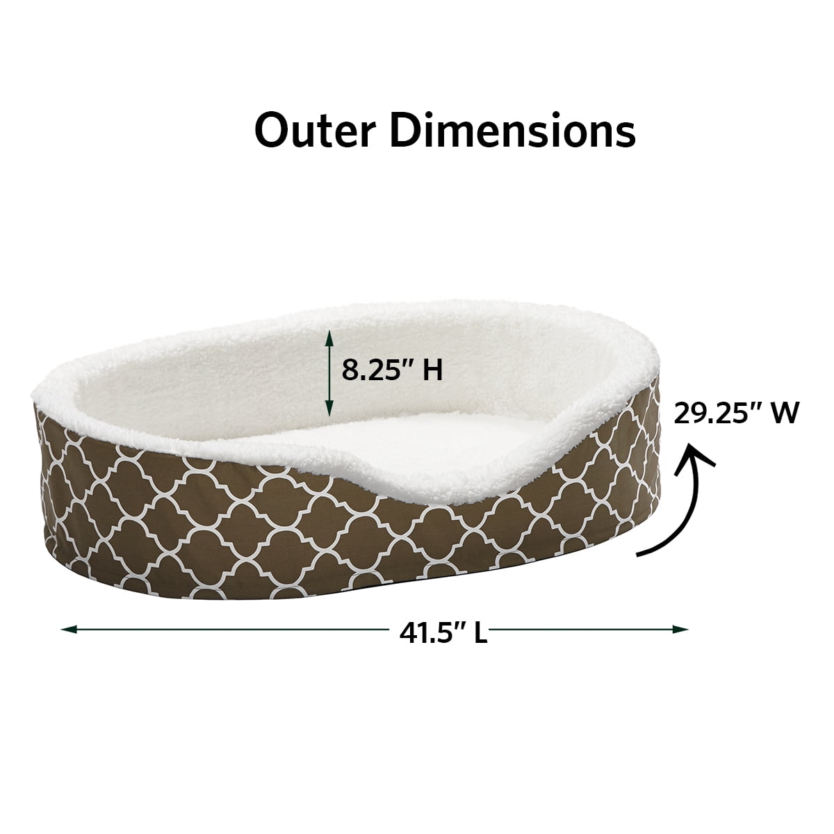 MidWest Homes for Pets QuiteTime Teflon Nesting Dog/Cat Pet Bed, Brown, 48 in