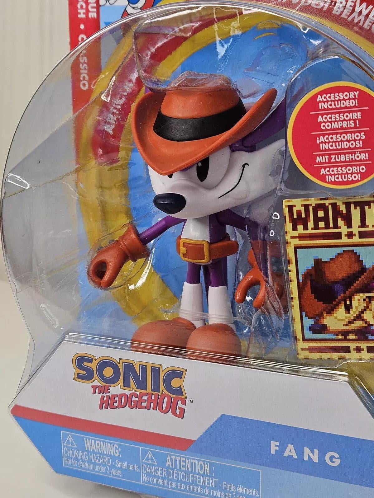 Sonic The Hedgehog 4 " Articulated Fang Action Figure with Wanted Poster Accessory Toy Child Ages 3+