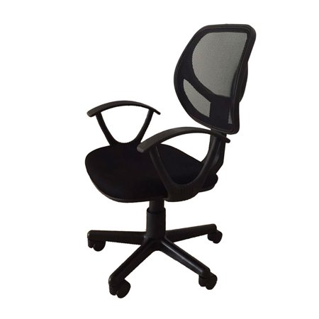 Jose Home Office Room Use Nylon Five-star Feet Mesh Chair Black