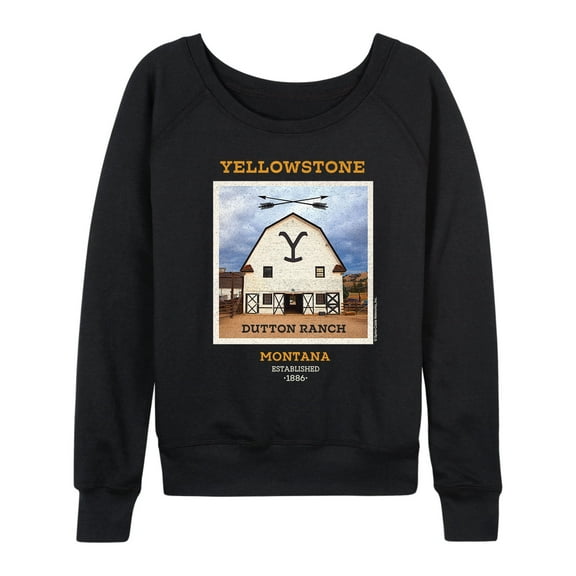 Yellowstone - Dutton Ranch Barn - Women's Lightweight French Terry Long Sleeve Shirt