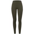 thumbnail image 1 of A2Y Women's High Waist Super Soft Cotton Full Length Leggings Dark Olive 2XL, 1 of 6