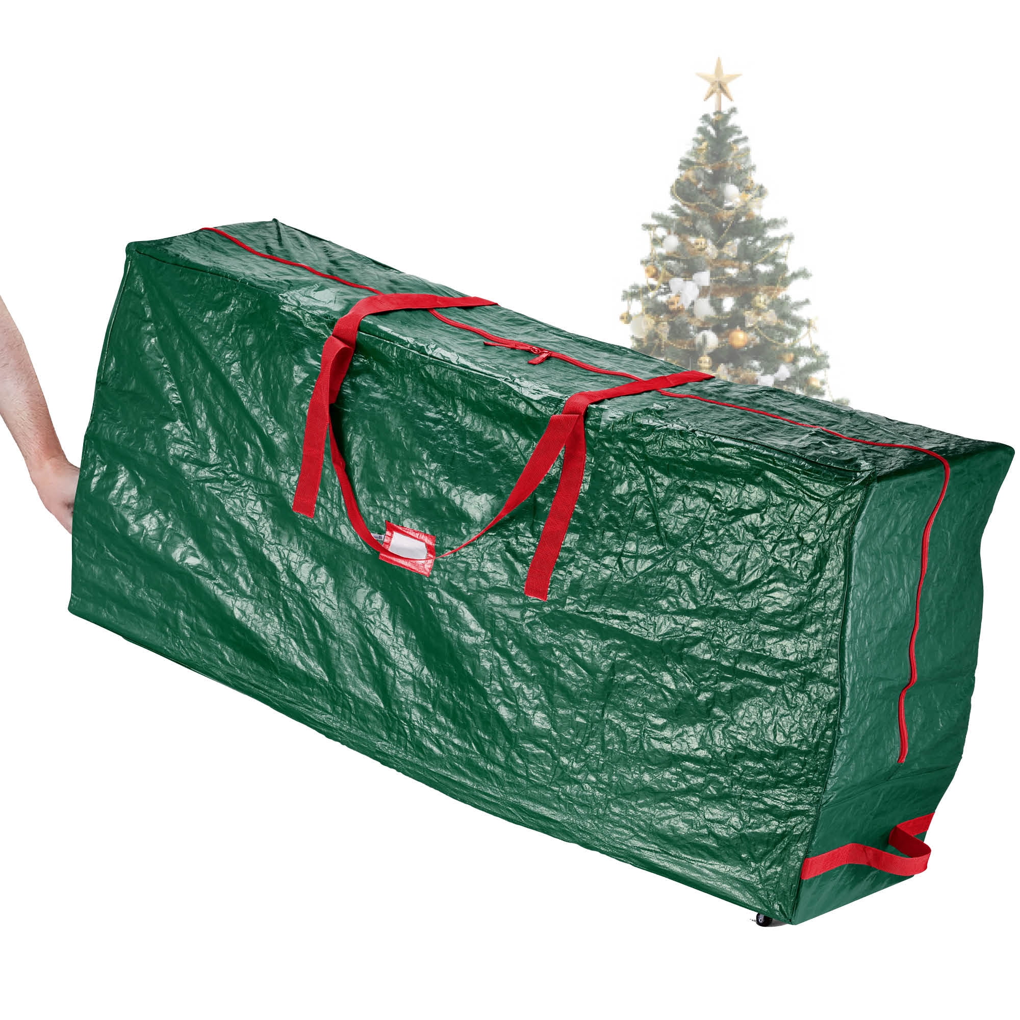 Rolling Large Christmas Tree Storage Bag Fits Upto 7.5 ft. Artificial