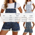 thumbnail image 3 of Warop Women's Denim Overalls, Button-Down Pocket Shorts, Casual Cotton Jumpsuit for Summer and Daily Wear, 3 of 7
