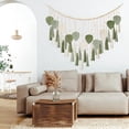 thumbnail image 4 of Macrame Wall Hanging Leaves- Large Chic Boho Decor Wowen Art Leaf Tassels Tapestry for Home Office, 4 of 7