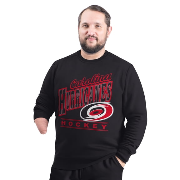Men's G-III Sports by Carl Banks  Black Carolina Hurricanes Adaptive Headliner Fleece Sweatshirt