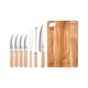 thumbnail image 1 of Set de ASADO Brassa Masters 8 piezas utensilios de acero inoxidable con mangos de madera, 1 of 4