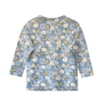 thumbnail image 5 of CCRFTGI Girls Clothing 12 -14 Floral Print 3/4 Length Sleeve Tween Girls Tops Preppy Crewneck Shirt Fall Size 10 Girls Clothes Light Blue 12-13 Years, 5 of 5