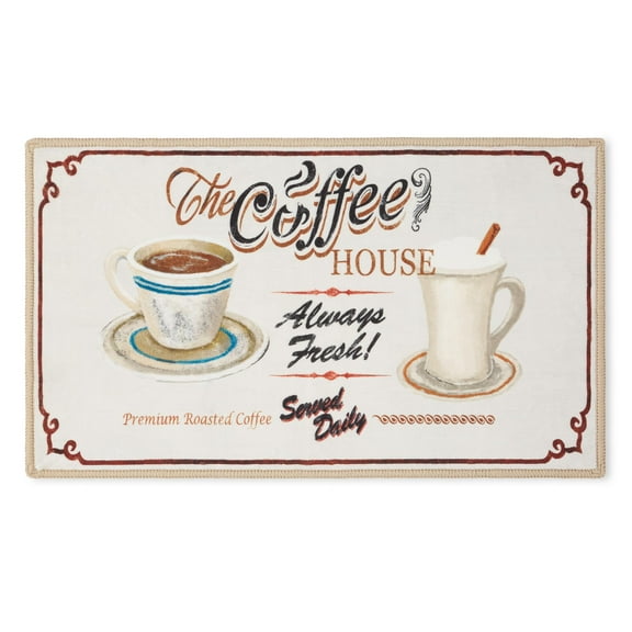 Mainstays Coffee Multicolor Kitchen Mat, 18" x 30"