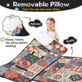 thumbnail image 3 of Pioneer Flower Floral Print Pattern Toddler Nap Mat for Teens Preschool Daycare, Teens Sleeping Mat Bag, Toddler Sleeping Bag with Pillow, 3 of 6