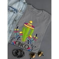 thumbnail image 3 of Cinco De Mayo Cactus Maracas Shaped T-Shirt Women -Image by Shutterstock, Female 3X-Large, 3 of 4