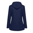 thumbnail image 4 of WTOBBY Women Solid Stripe Waterproof Sun Protective Outdoor Sports Rain Jacket, Hooded Windproof Design for Active Lifestyle and Casual Wear,Dark Blue 4XL, 4 of 4
