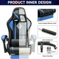 thumbnail image 5 of Hoffree Gaming Chair with Speakers and RGB LED Lights Ergonomic Massage Gamer Chair with Footrest High Back with Lumbar Support for Adults, 5 of 9