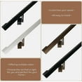 thumbnail image 4 of Modern Aluminum Handrail Grab Bar Kit, Adjustable Steel Brackets Included, Returns to Wall, 9 Foot Handrail, Bronze, 4 of 7