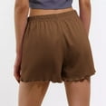thumbnail image 5 of BiZtdJrK Womens Pajama Shorts Drawstring Elastic Waist Ruffle Bottoms Shorts Baggy Comfy Lightweight Gym Yoga Shorts on sale clearance 2025 Brown XXL, 5 of 9